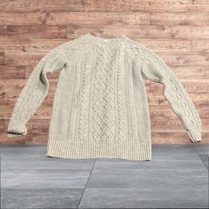 Gap Women’s Cable Knit Crewneck Sweater Mint Green Blue Size XS